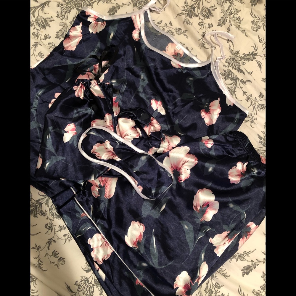 4-Piece Satin Pajama Set